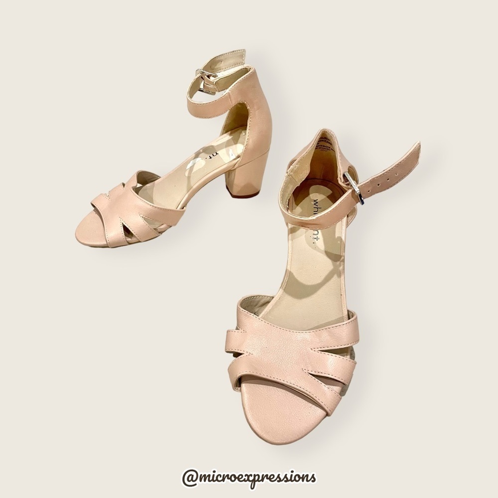 Lulu's Nude Light Pink Strappy Open Toe Formal Casual Date Night Everyday Heels - Picture 6 of 7